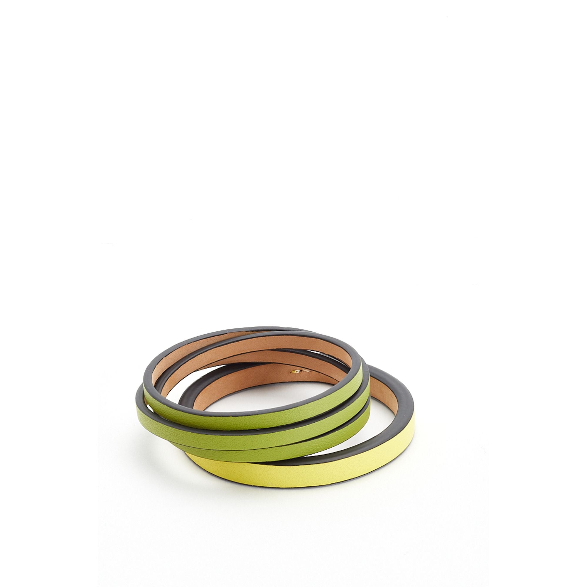 Women Double Bangle - Meadow Green/Bright Yellow