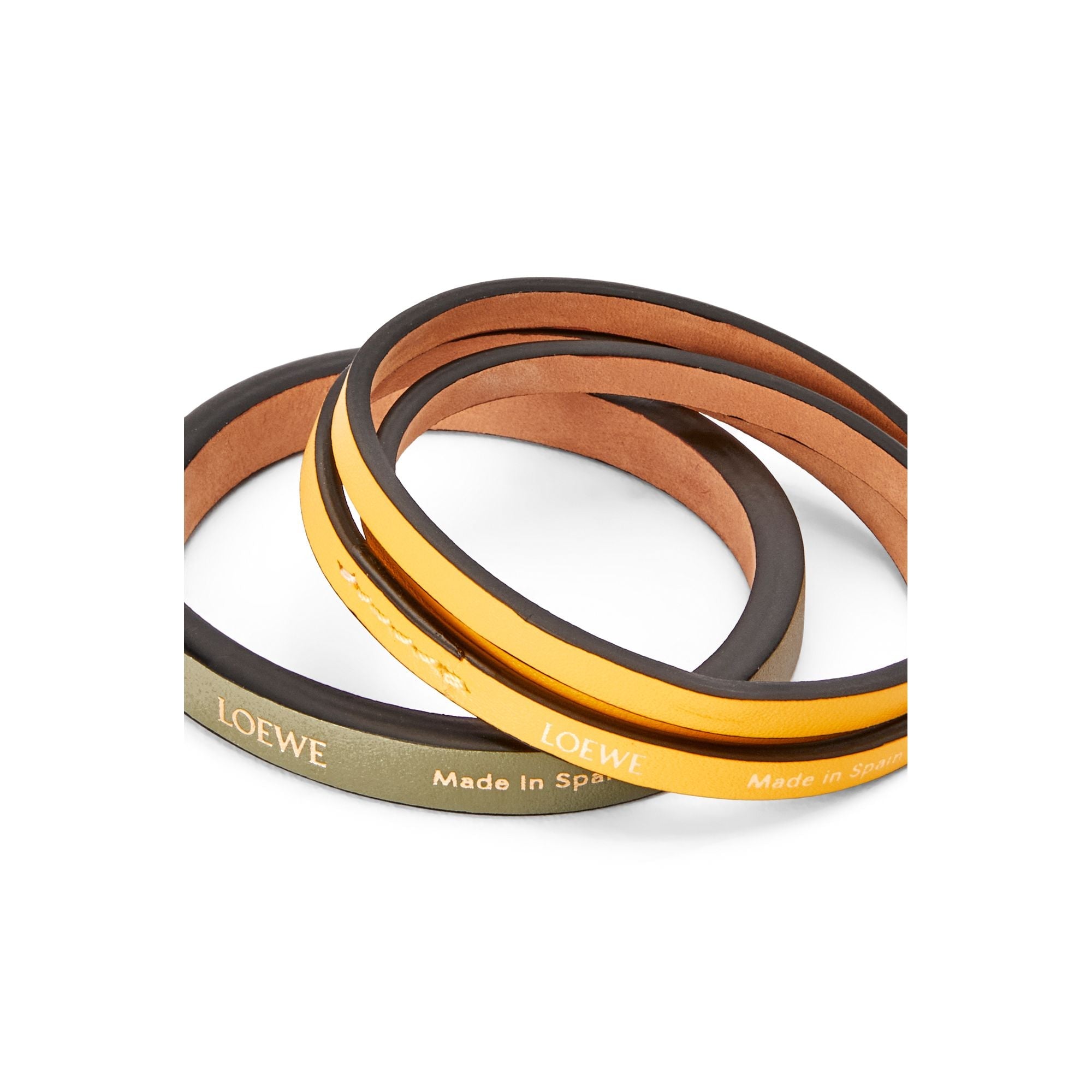 Women Double Bangle - Yellow/Avocado