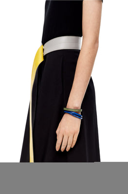 Women Double Bangle - Electric Blue/Rosemary