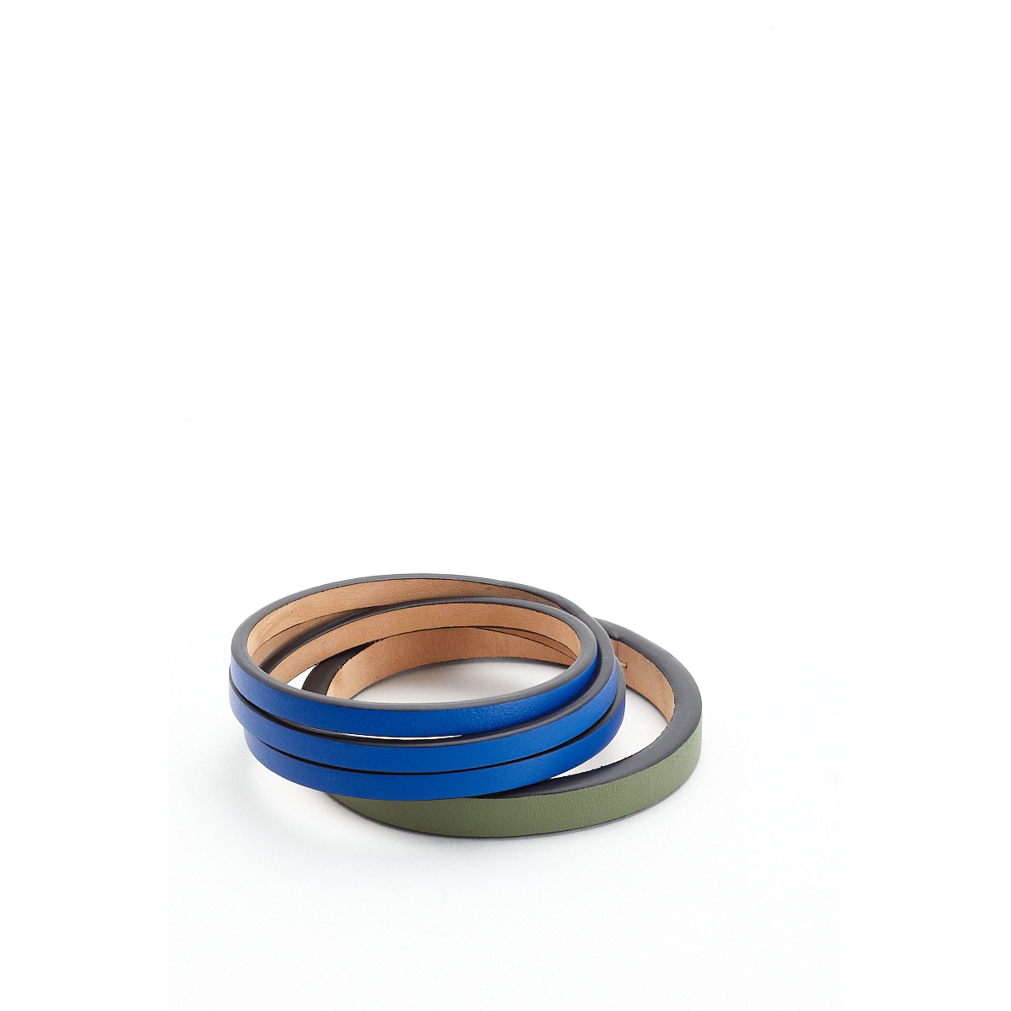 Women Double Bangle - Electric Blue/Rosemary