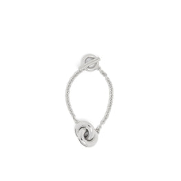 Women Donut Chain 1 Link Bracelet - Silver