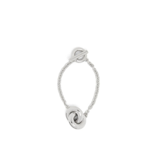 Women Donut Chain 1 Link Bracelet - Silver