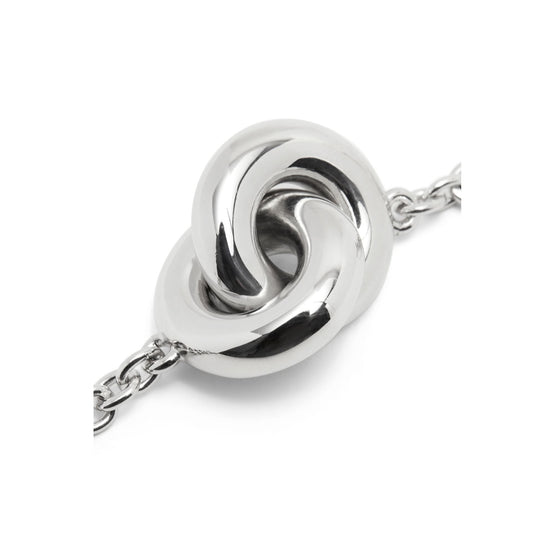 Women Donut Chain 1 Link Bracelet - Silver