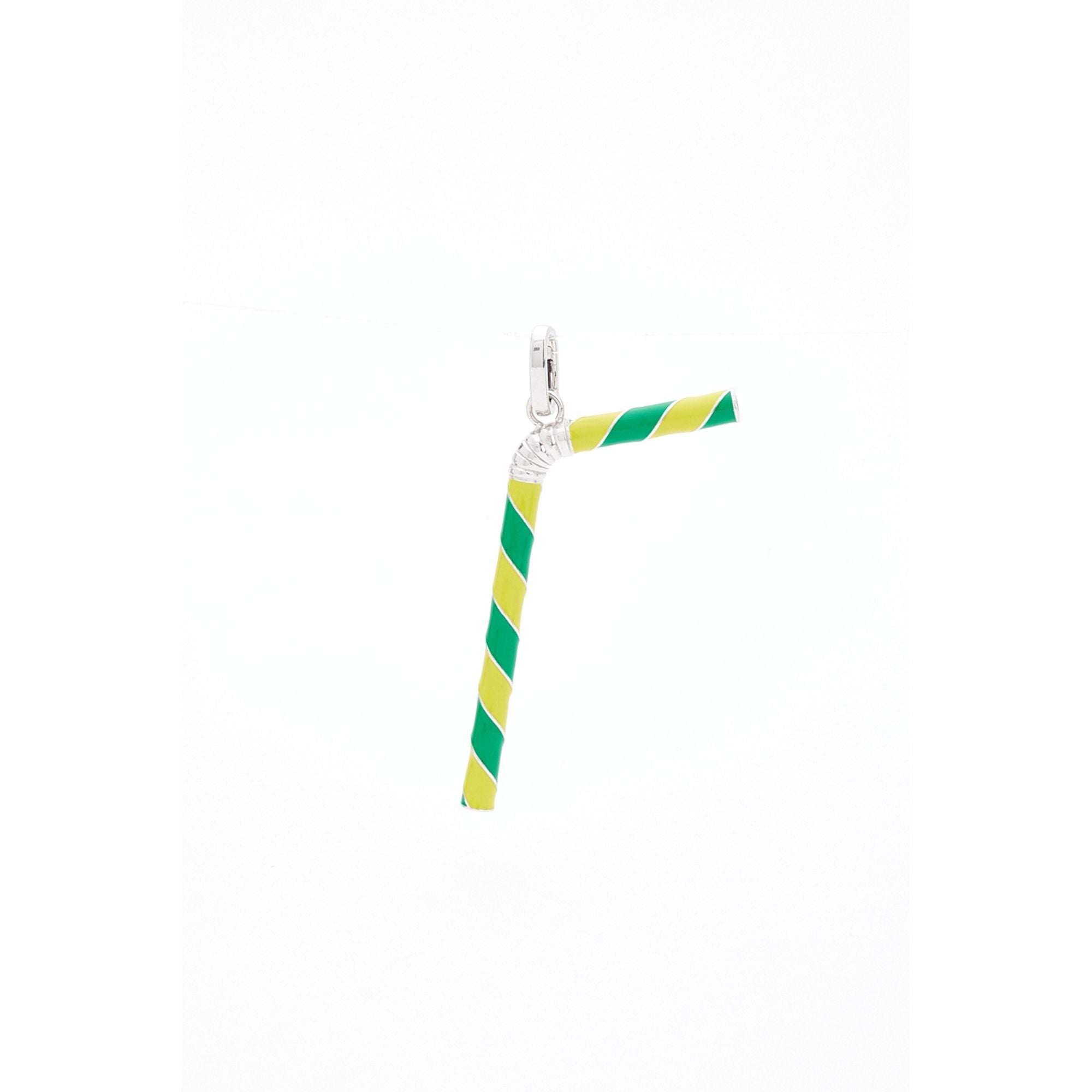 Women Straw Charm - Yellow/Green