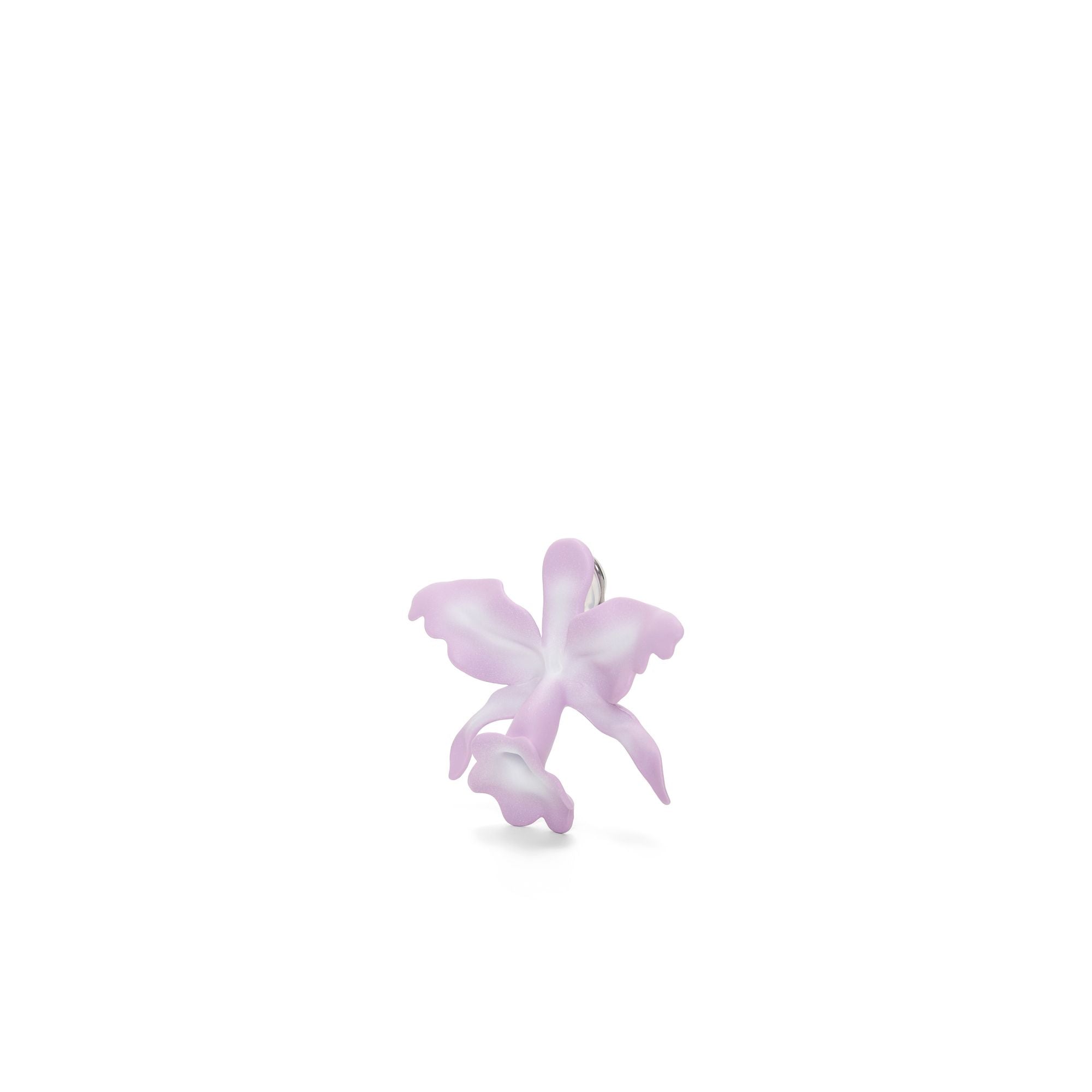 Women Orchid Clip Single Earring - Pink/Silver