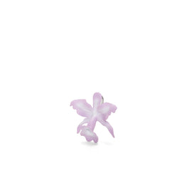 Women Orchid Clip Single Earring - Pink/Silver