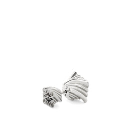 Women Twisted Anagram Single Earring - Silver