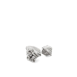 Women Twisted Anagram Single Earring - Silver