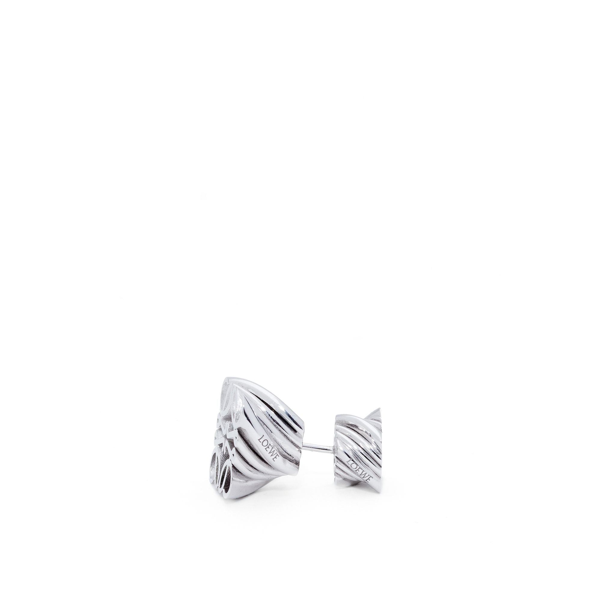 Women Twisted Anagram Single Earring - Silver