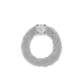 Women Anagram Fringe Bracelet - Silver