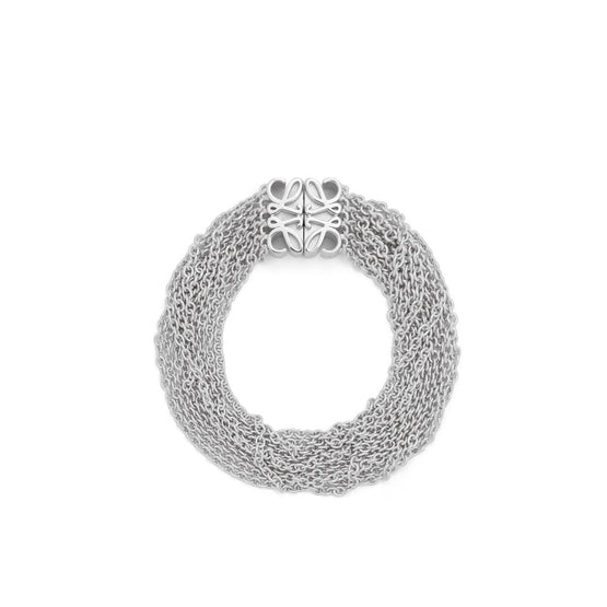 Women Anagram Fringe Bracelet - Silver
