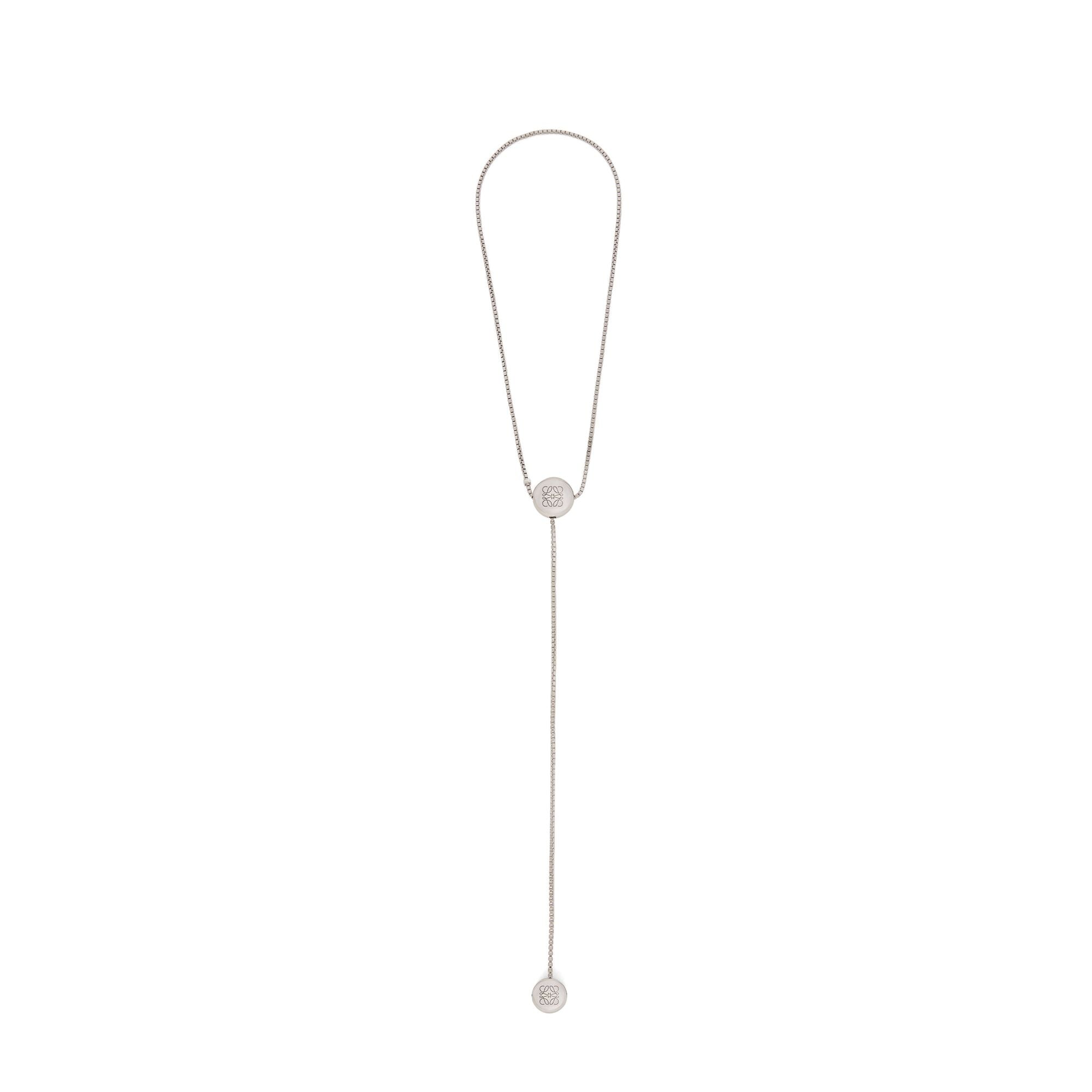 Women An. Pebble Stone Adj. Necklace - Silver/Green