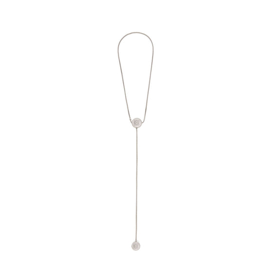 Women An. Pebble Stone Adj. Necklace - Silver/Green