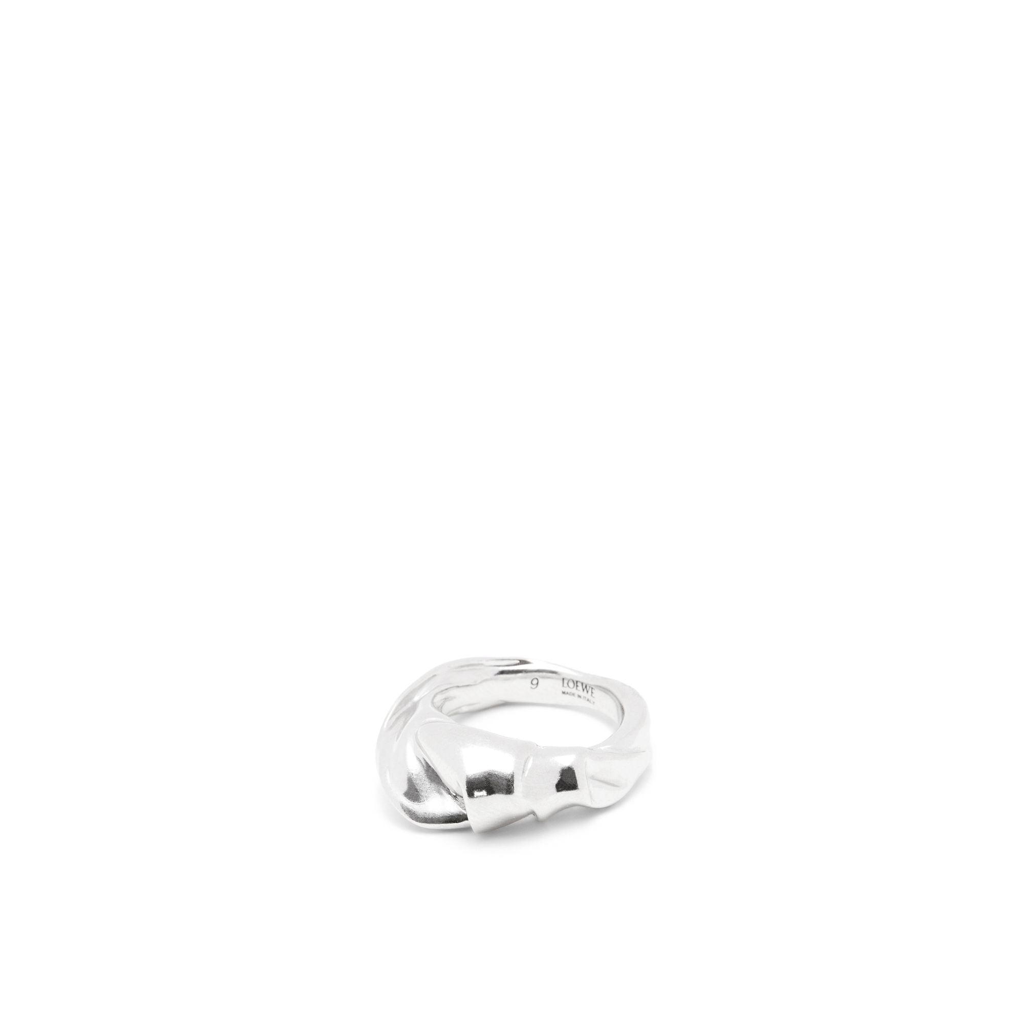 Women Nappa Twist Chunky Ring - Silver