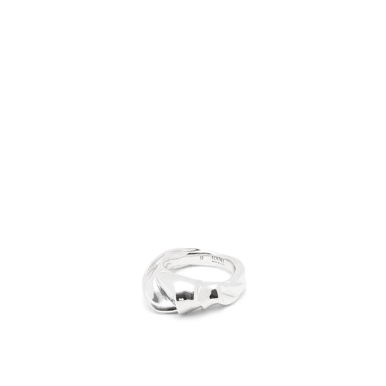Women Nappa Twist Chunky Ring - Silver
