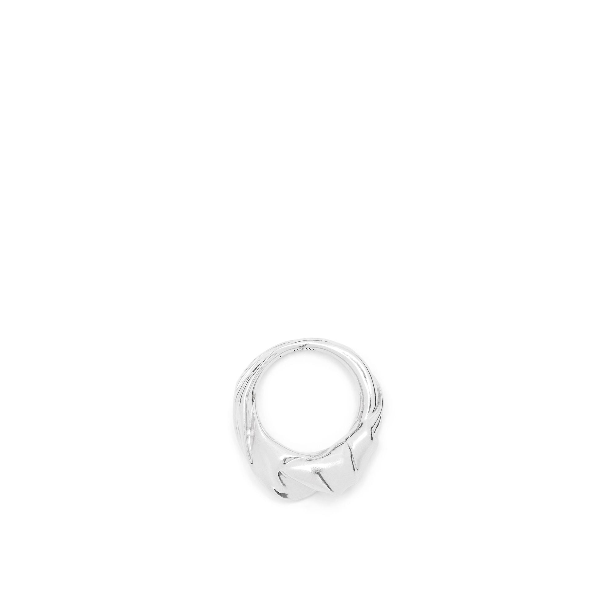 Women Nappa Twist Chunky Ring - Silver