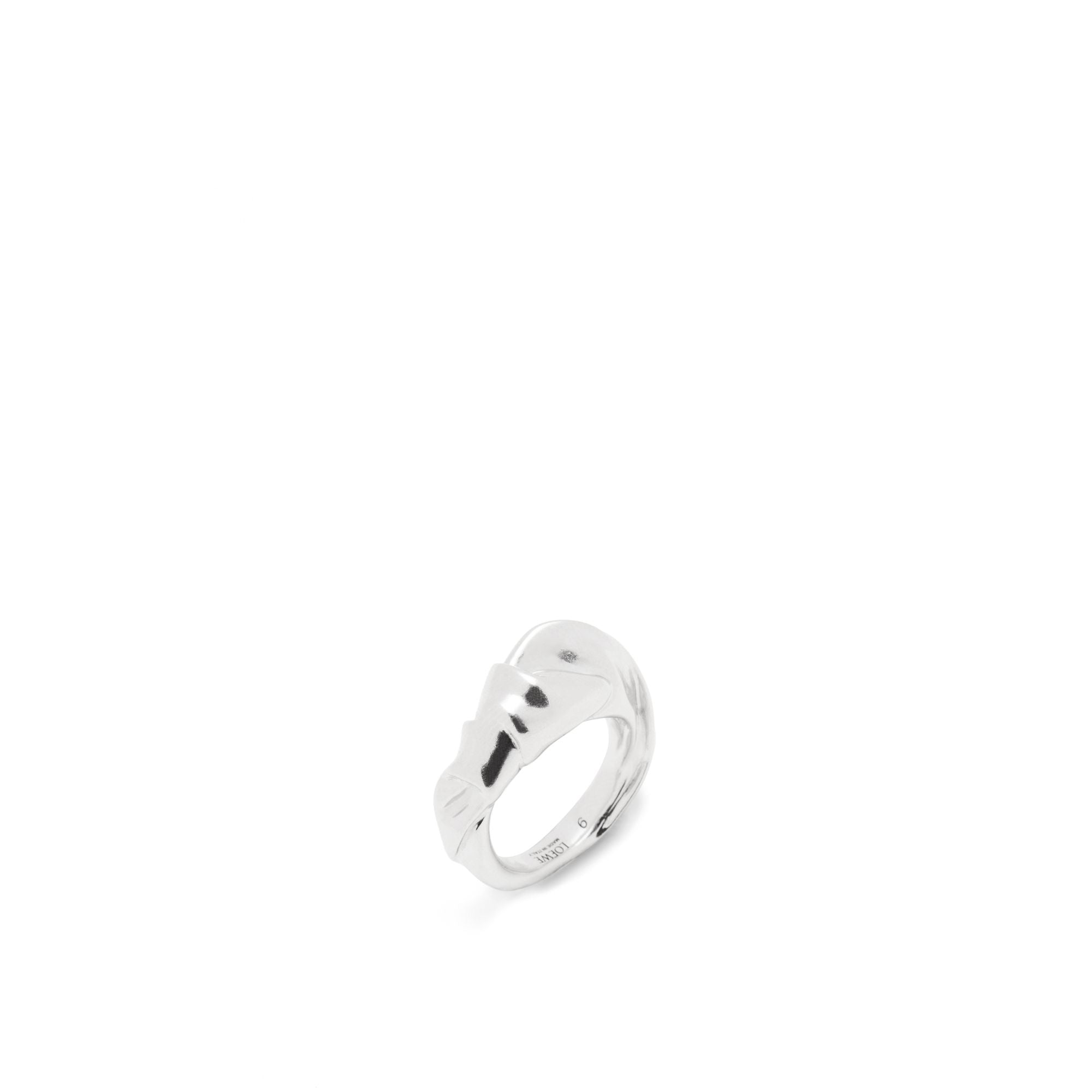 Women Nappa Twist Chunky Ring - Silver