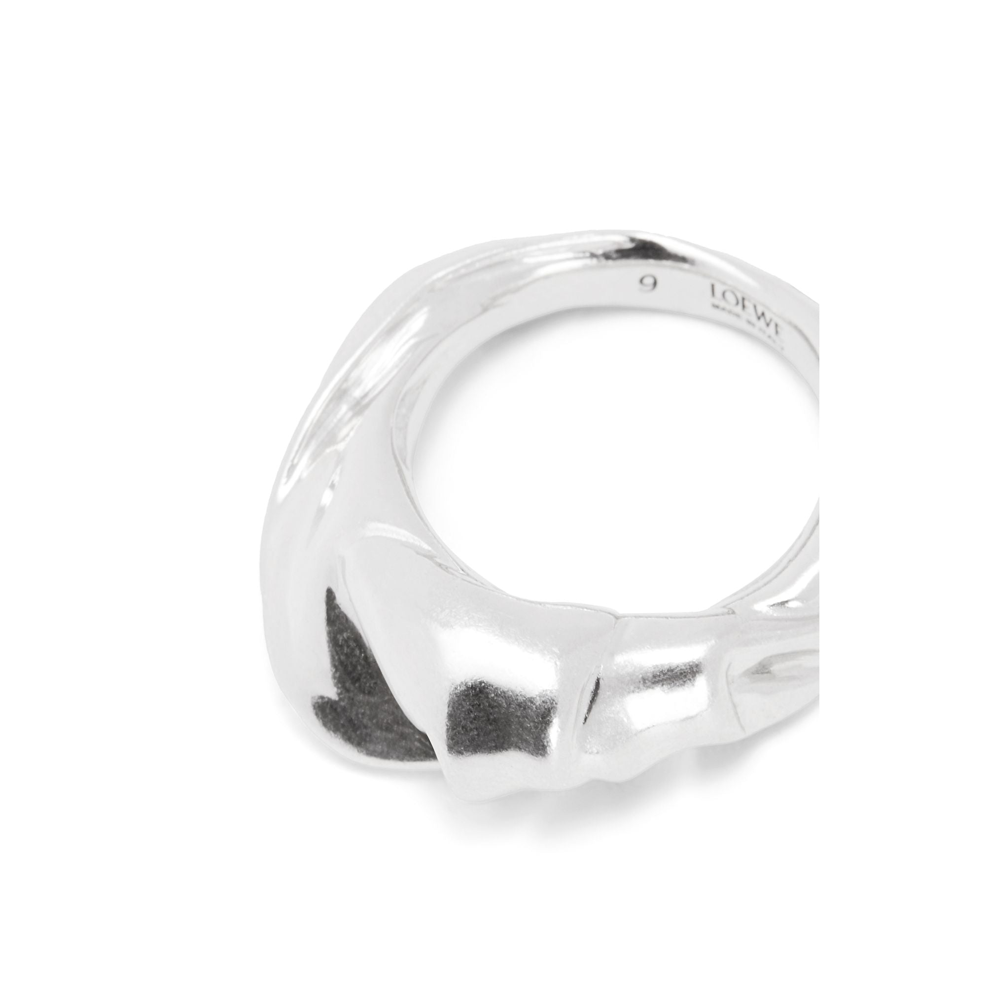 Women Nappa Twist Chunky Ring - Silver