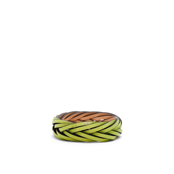 Women Braided Bangle - Meadow Green