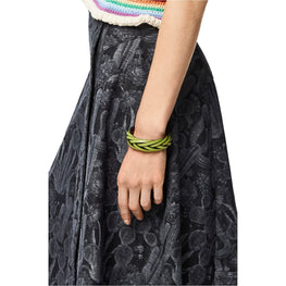 Women Braided Bangle - Meadow Green