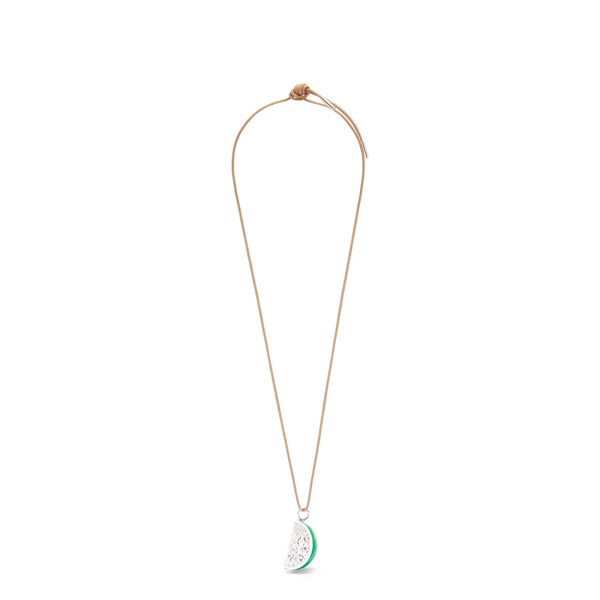 Women Lime Necklace - Silver