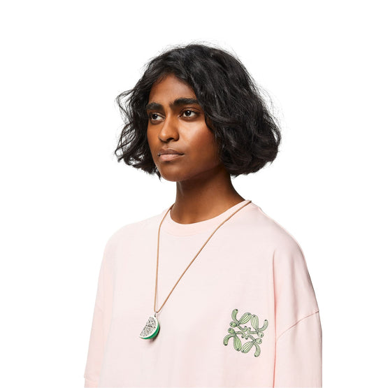 Women Lime Necklace - Silver