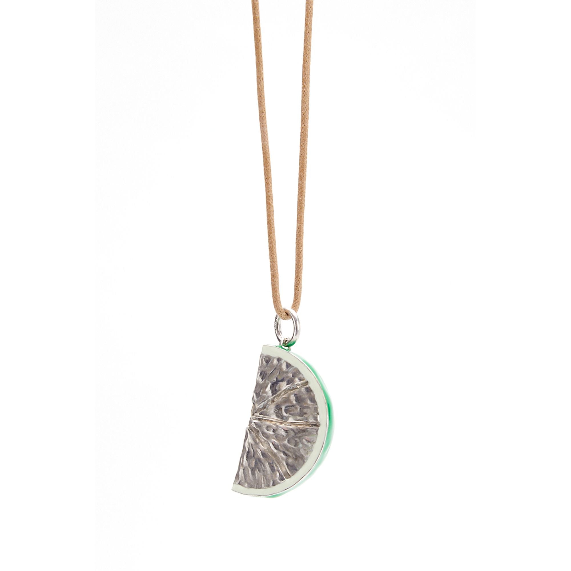 Women Lime Necklace - Silver