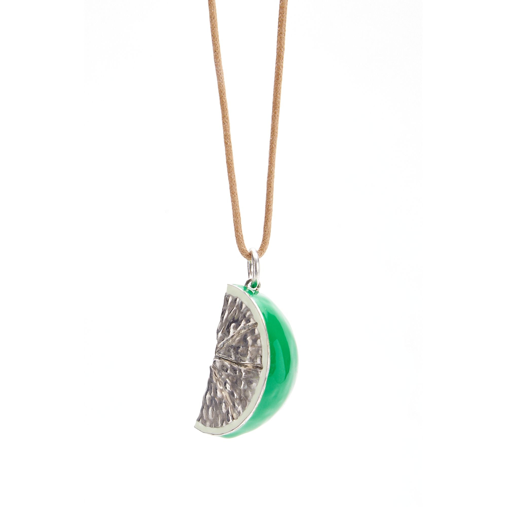 Women Lime Necklace - Silver