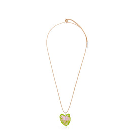 Women Anthurium Pendant Necklace - Green