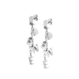 Women Loewe Bold Earrings - Silver