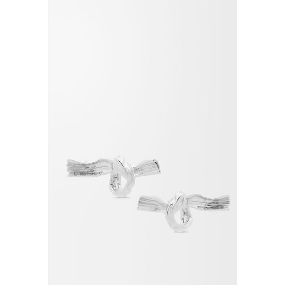 [Fixed Price Item] Women Knuckle Not Earrings - White Gold