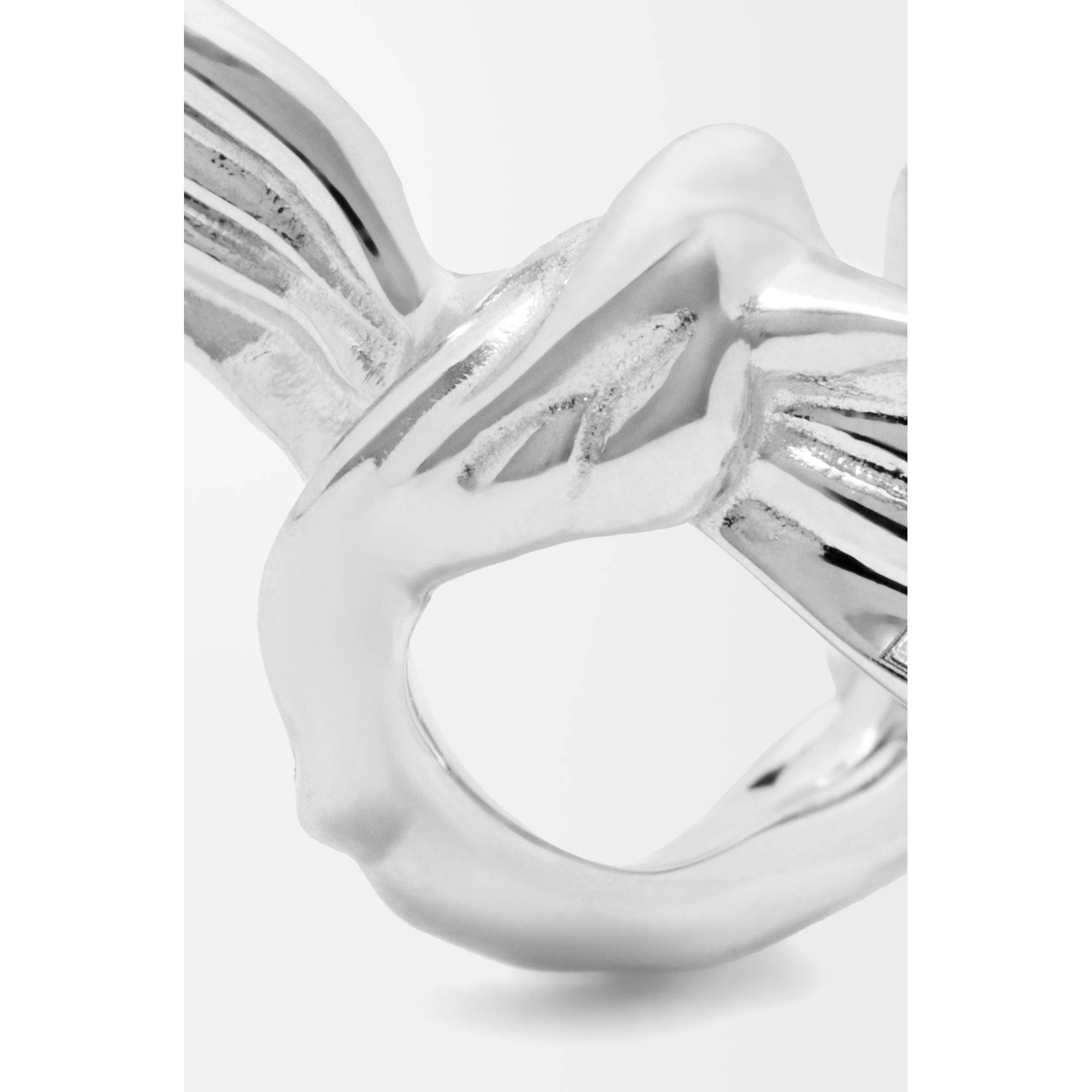 [Fixed Price Item] Women Knuckle Not Earrings - White Gold