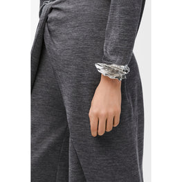 [Fixed Price Item] Women Pleated Fan Cuff - Silver