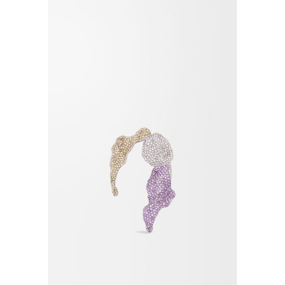 [Fixed Price Item] Women Glitter Fragment Earcuff - Silver/Light Mauve/Pale Yellow