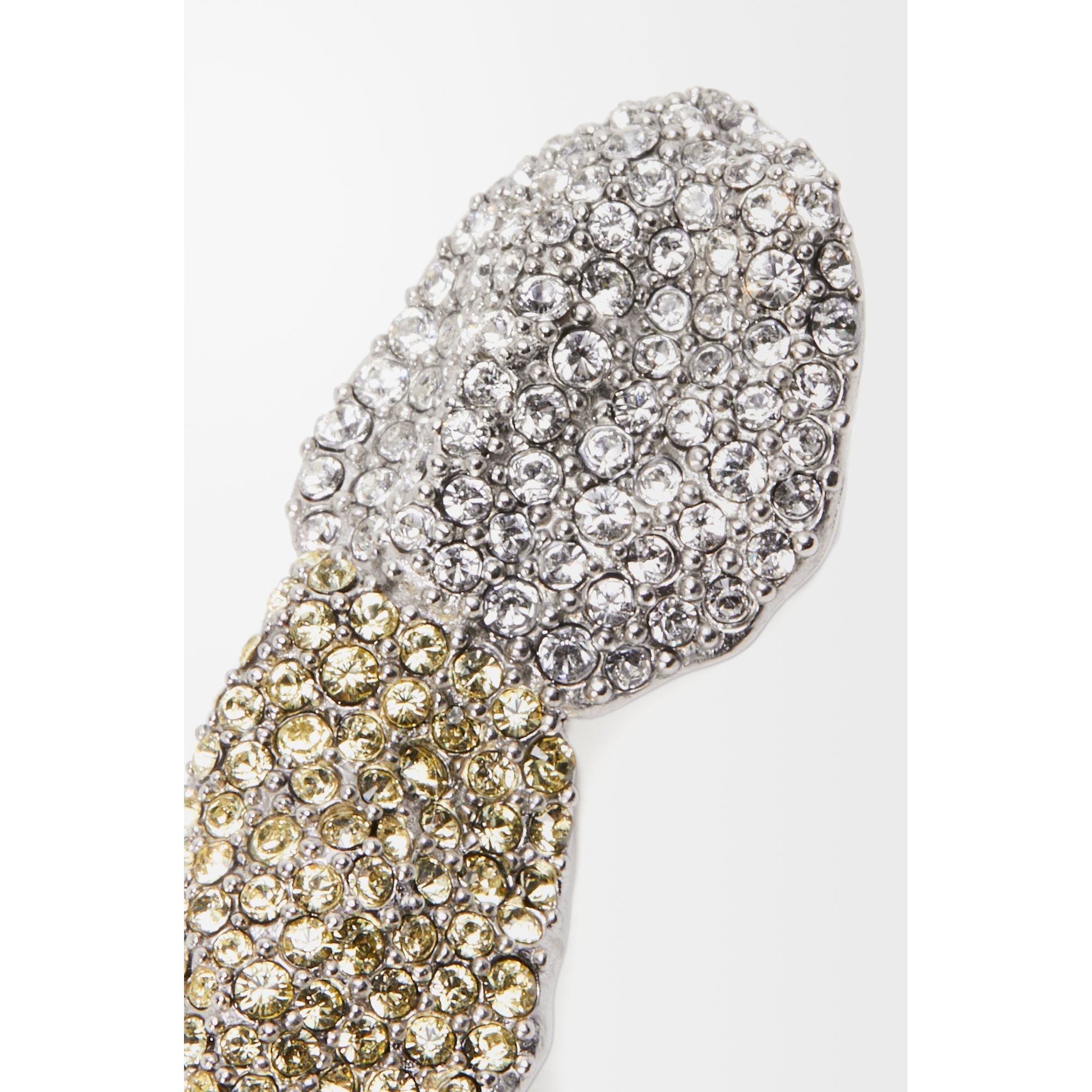 [Fixed Price Item] Women Glitter Fragment Earrings - Silver/Transparent/Pale Yellow