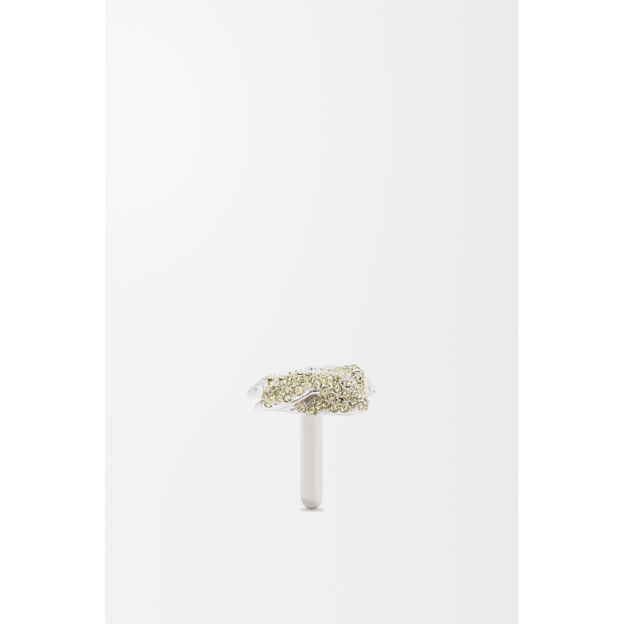 [Fixed Price Item] Women Glitter Fragment Double Ring - Silver/Transparent/Pale Yellow