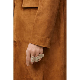 [Fixed Price Item] Women Glitter Fragment Large Ring - Silver/Golden Yellow