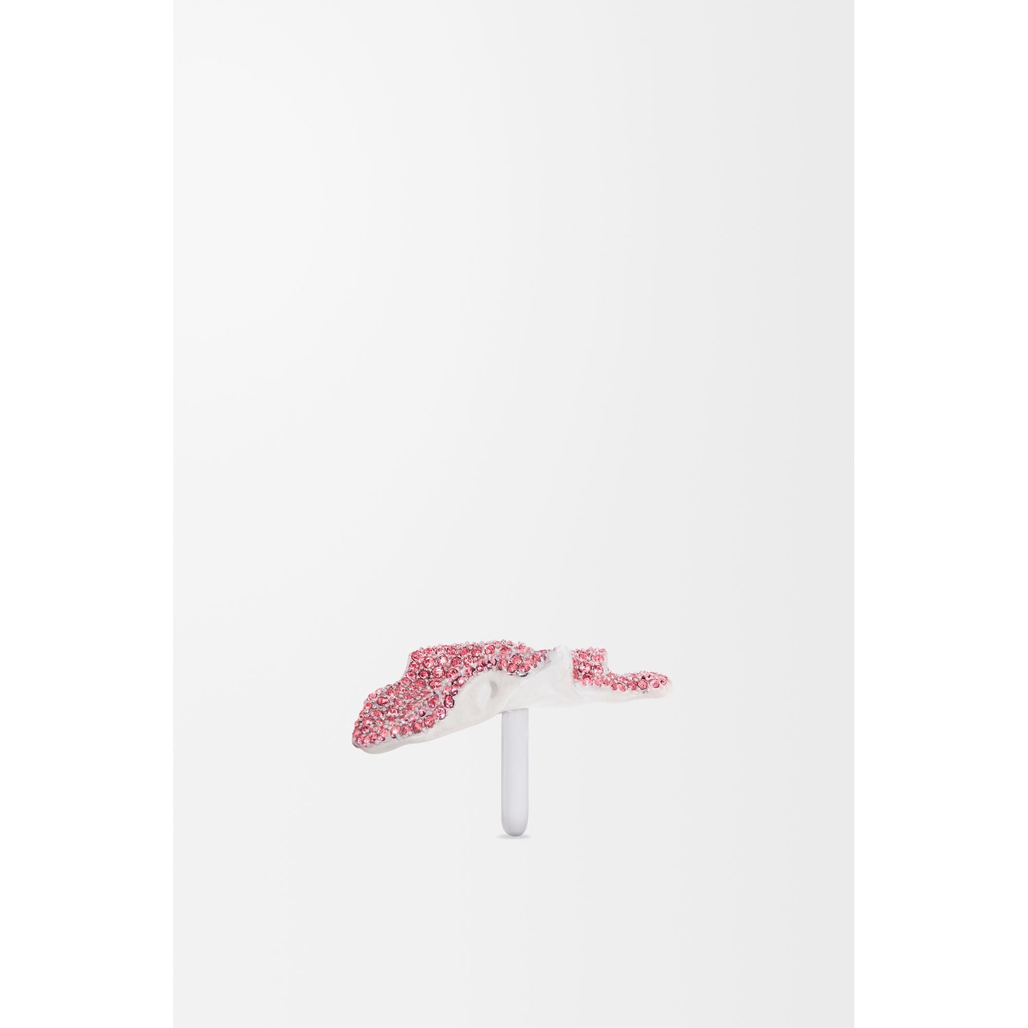 [Fixed Price Item] Women Glitter Fragment Large Ring - Silver/Rose Peach
