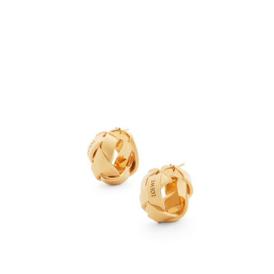 Women Nest Hoop Earrings - Gold