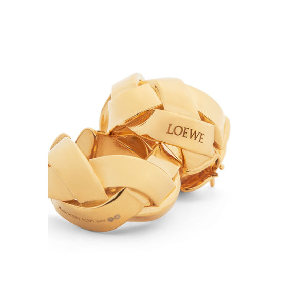 Women Nest Hoop Earrings - Gold