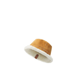 Women Bucket Hat - Camel/White