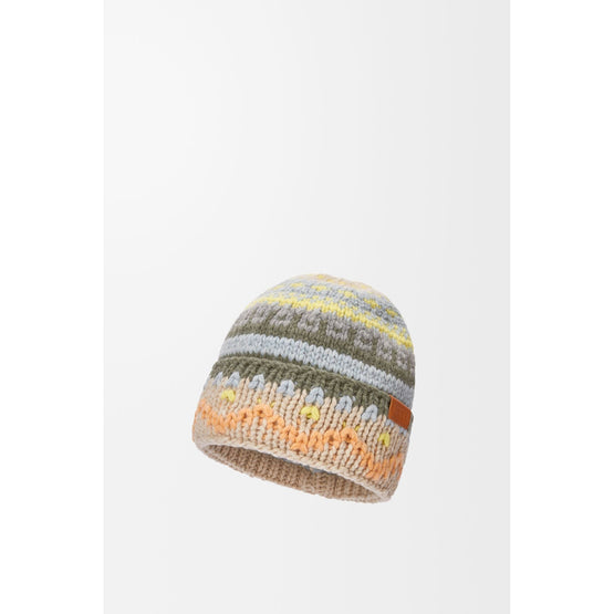 Women Beanie - Beige/Multicolor
