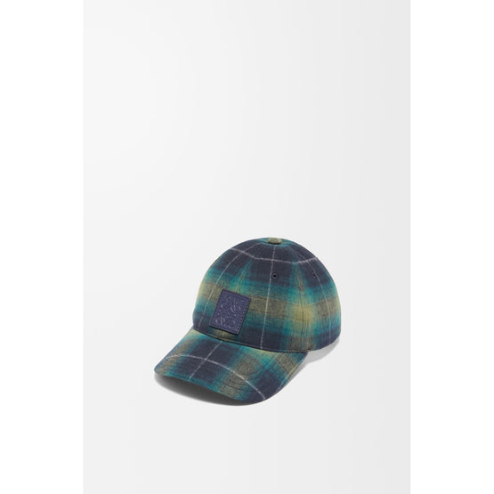 Men Patch Cap Tartan Check - Black/Green
