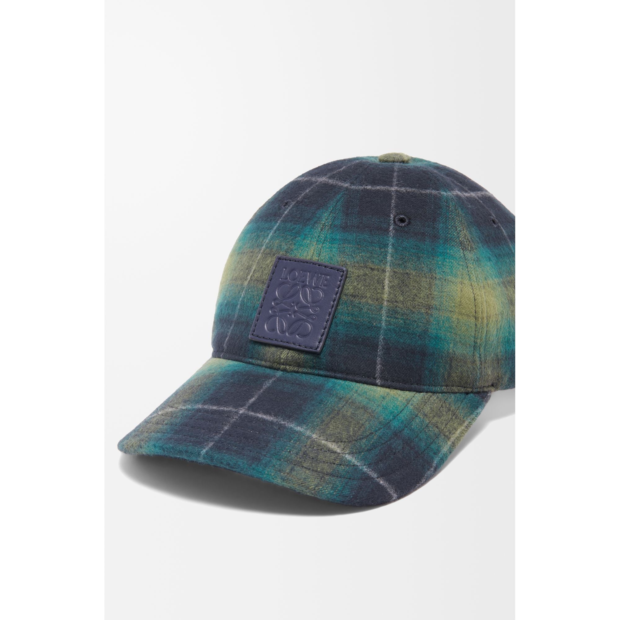 Men Patch Cap Tartan Check - Black/Green