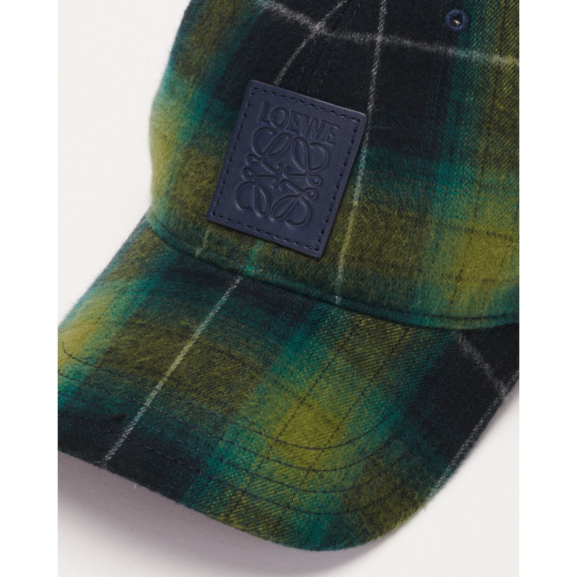 Men Patch Cap Tartan Check - Black/Green