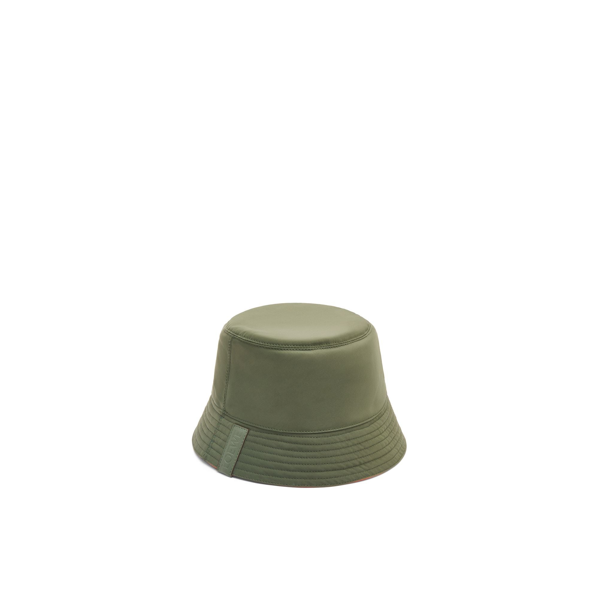 Women Reversible Bucket Hat - Khaki Green/Orange