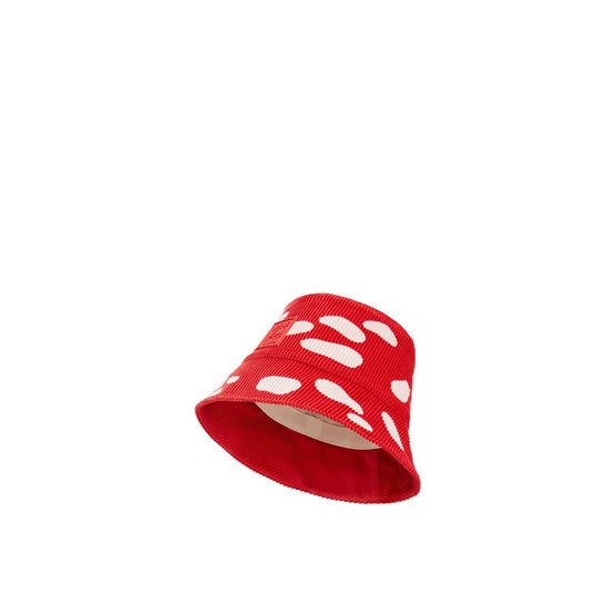 Men Bucket Hat Mushroom - Dark Red