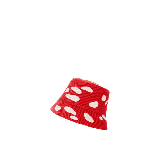 Men Bucket Hat Mushroom - Dark Red