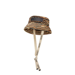 Women Loewe Multicolor Bucket Hat - Natural/Honey Gold/Black