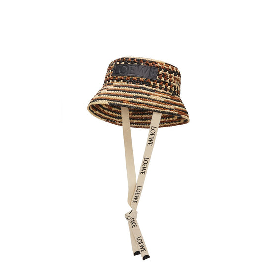 Women Loewe Multicolor Bucket Hat - Natural/Honey Gold/Black